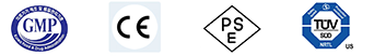의료기기 품목허가와 국제 전기기기 인증, CB SCHEME 유럽의 CE, 미국의 cNRTLus, 일본의 PSE 안정인증을 취득하였습니다.